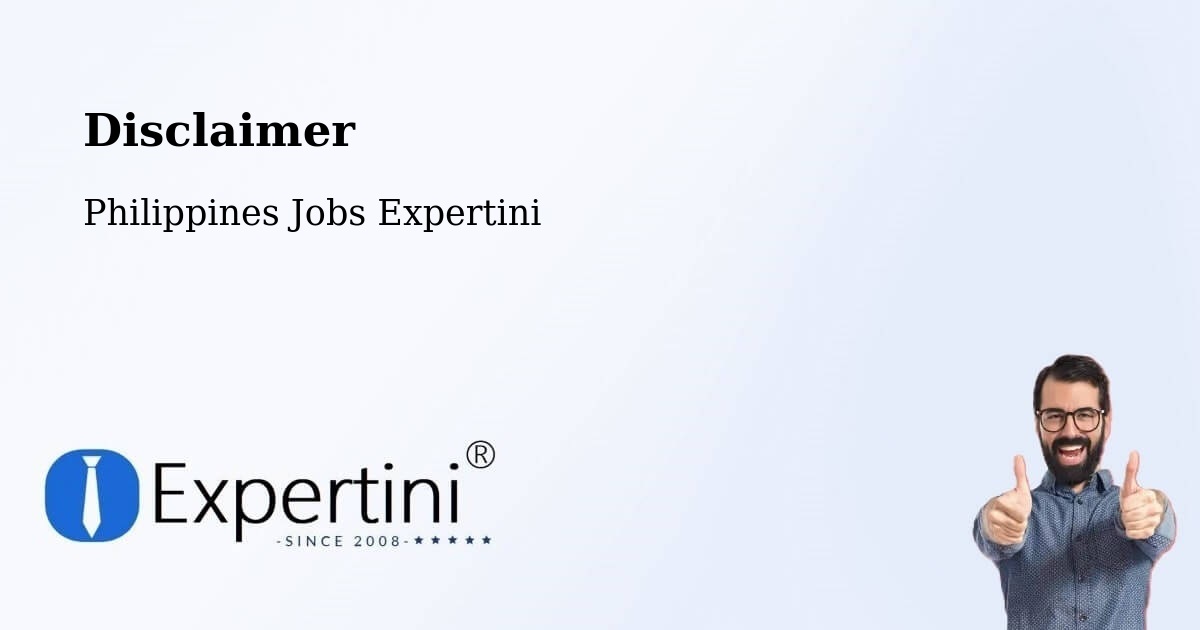 Disclaimer – Anda - Philippines Jobs Expertini