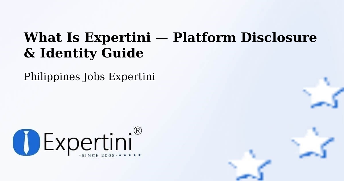 What Is Expertini — Platform Disclosure & Identity Guide – Anda